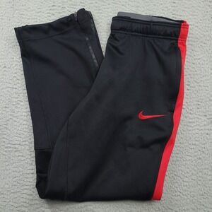 Nike Dri-FIT Ohio State Buckeyes Mens L Track Pants Black Red Zip